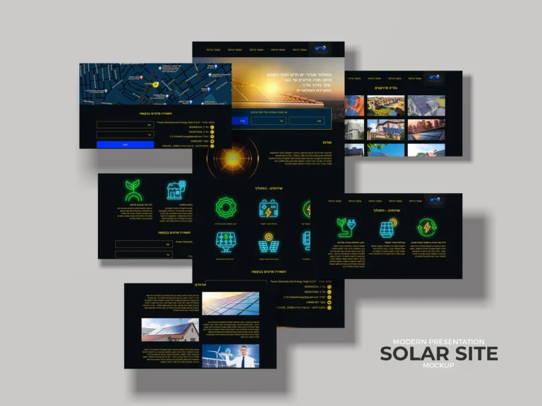 Пример дизайна сайта на Фигме, темная тема